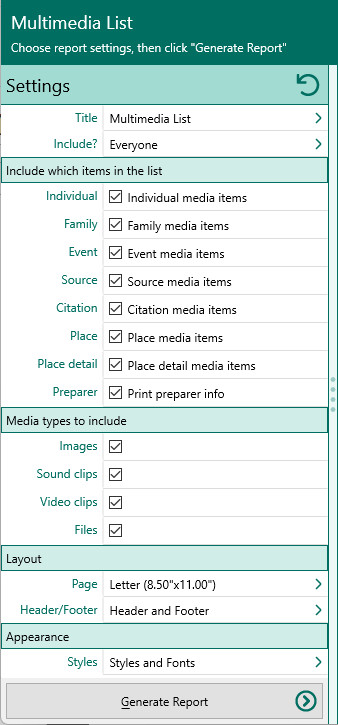 RM9_Publish-Reports-MultimediaList
